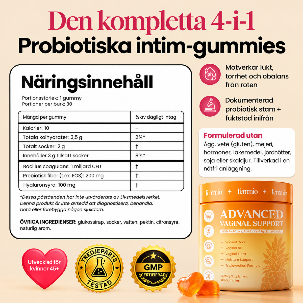 Femmio Balans – 4-i-1 intimgummies